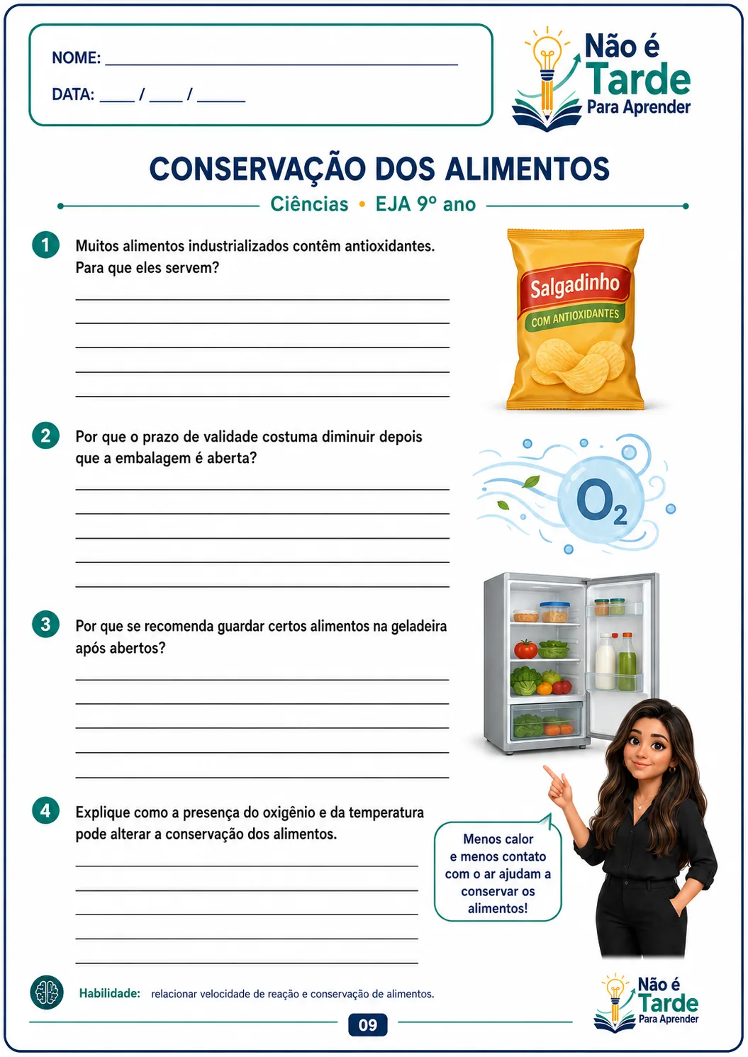 Folha de atividade EJA 9