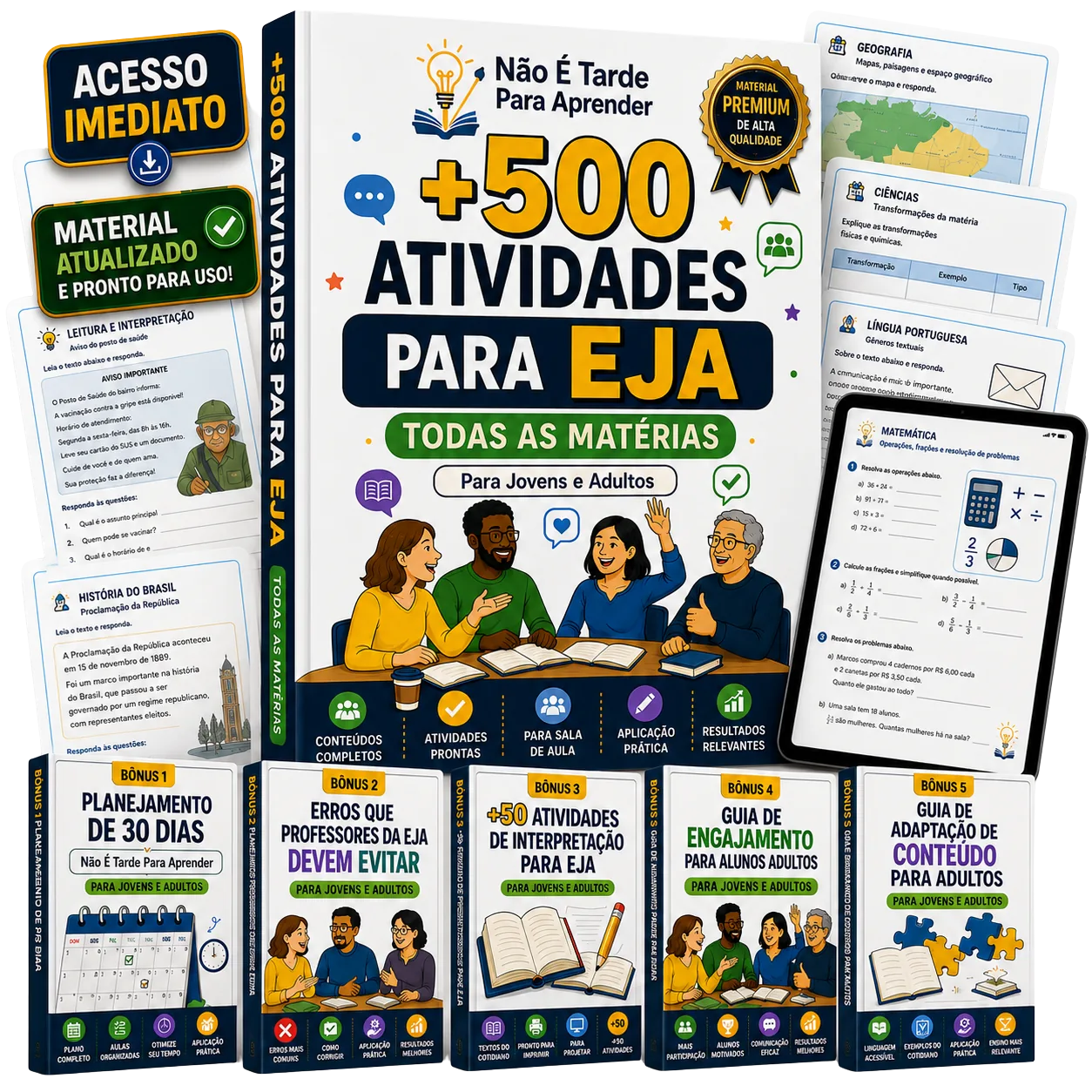 Material Não É Tarde Para Aprender